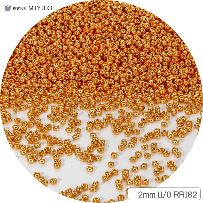 2mm miyuki/rr182kc gold/5g-500 capsules