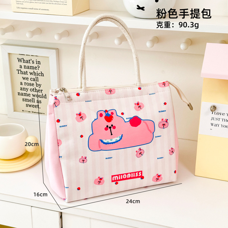 新商品アニメかわいい弁当箱ハンドバッグ野炊飯弁当バッグ大容量収納袋お土産袋バッグ|undefined
