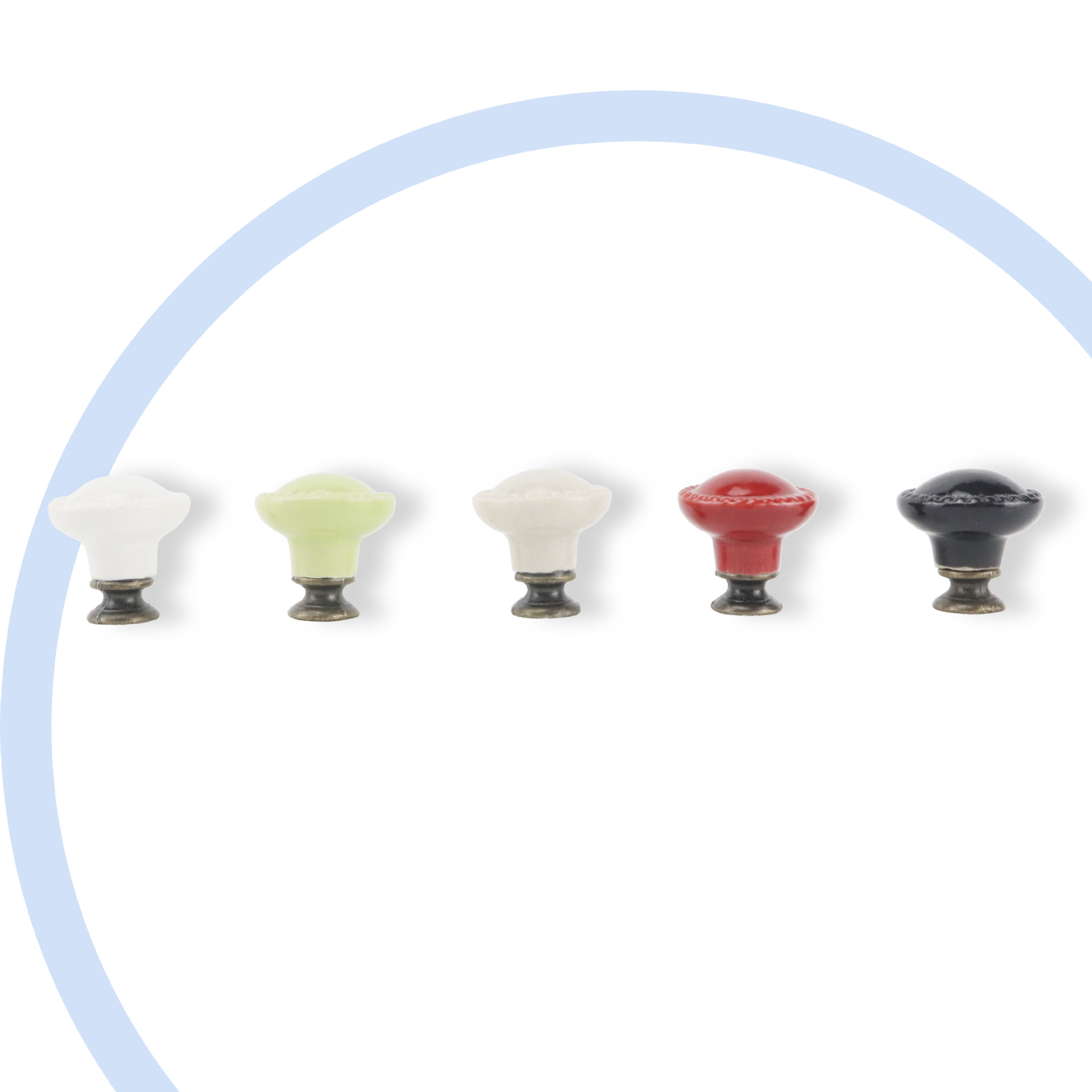 批發紐扣圓形陶瓷拉手單孔抽屜拉手實木櫥衣櫃門把手家具柜子把手