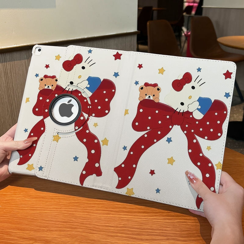 Cross-Border Air8 Tablet Protective Case Rotating Leather Case iPad Protective Case Bowknot Cute Anti-Scratch Tenth Generation Protective Case Cross-Border Air8 Tablet Protective Case Rotating Leather Case iPad Protective Case Bowknot Cute Anti-Scratch Tenth Generation Protective Case