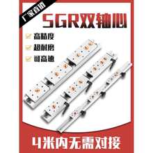 内置双轴心直线导轨滚轮滑台滑轨木工铝方轨 SGR10 15 20 25N镀铬