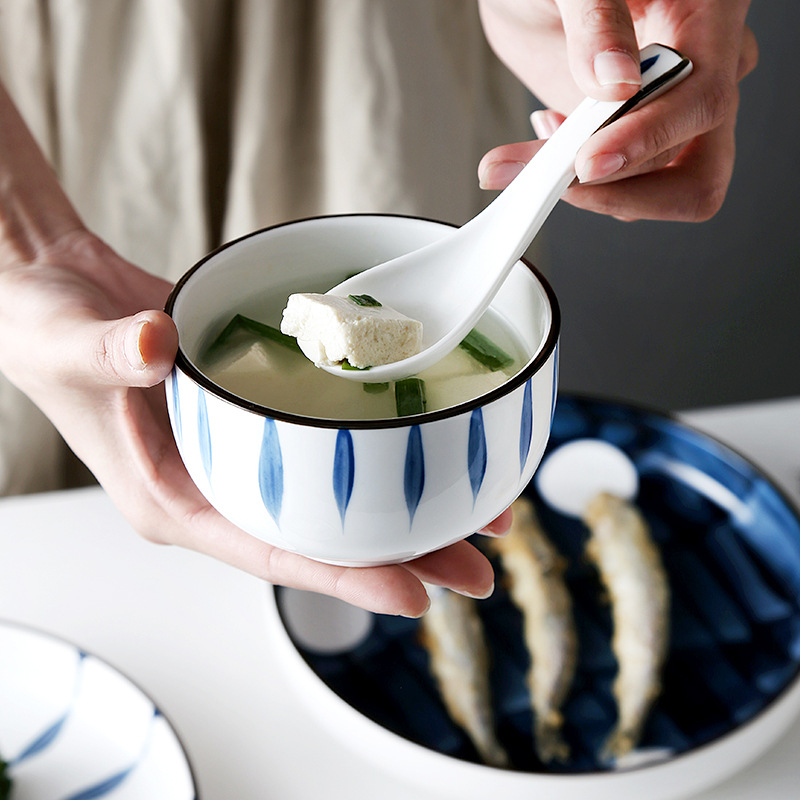 饭碗家用陶瓷碗小汤碗单个日式个性创意风吃饭碗复古风北欧大众餐