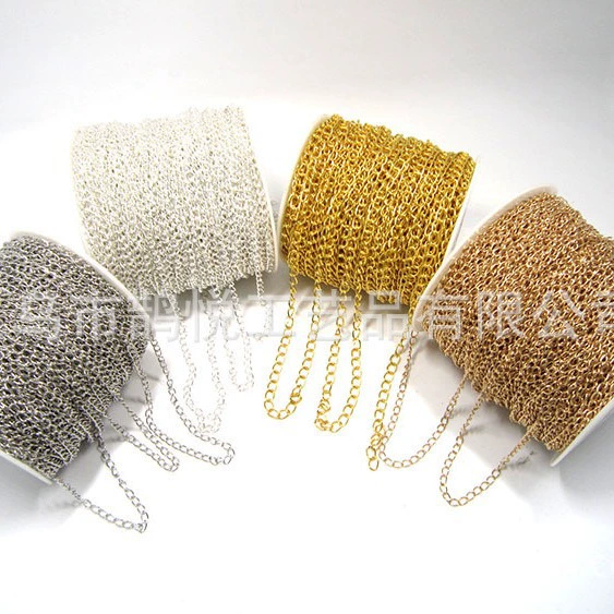 Single buckle chain jewelry extension chain diy accessories clothing baby clothes decorative chain can be added as color-preserving iron tail chain