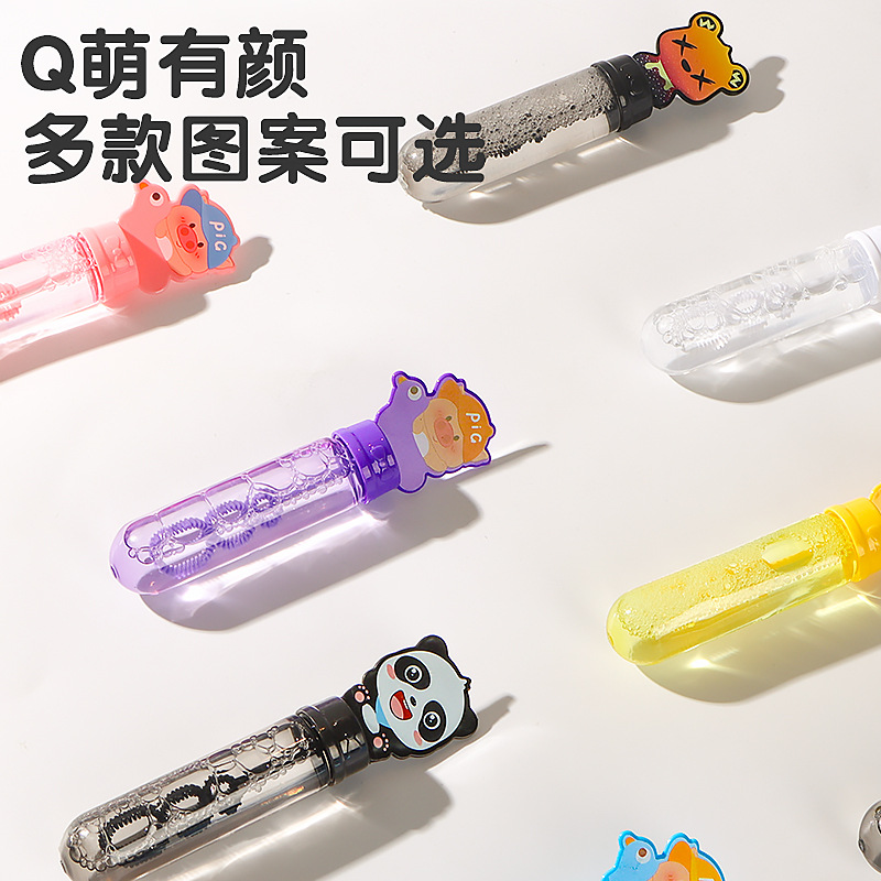 Red caricatura portátil mini burbujas al aire libre padres-hijos burbujas juguetes para niños niños niñas pequeñas al por mayor