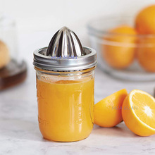 厂家批发梅森罐手动榨汁机家用304不锈钢压汁器橙子柠檬挤压器