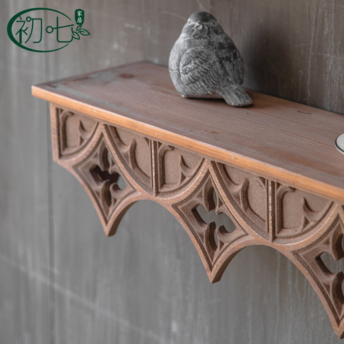 Minimalist vintage wall shelf, wedding photography backdrop decoration prop, retro industrial style wall hanging storage rack