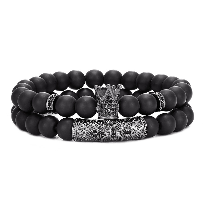 glass Material Hip-Hop Geometric Crown Glass Unisex Bracelets