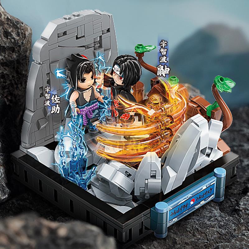 Naruto Third-Party High Building Blocks Minifigures Naruto Sasuke Kakashi Obito Assembled Toys