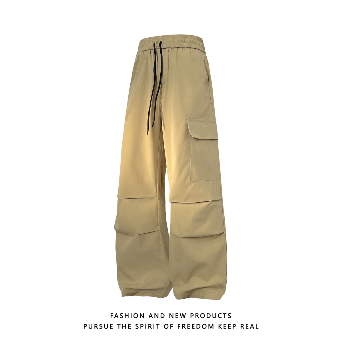 特价爆款伞兵裤男休闲裤2024新款夏季运动裤宽松直筒拖地裤子港风