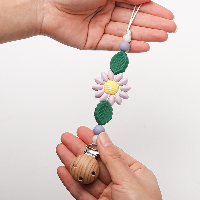 Productos para bebés Hemu Circle Creative Baby Silicona Bead Mordedura Molde Cadena de chupete Cadena anti-caída Nuevo