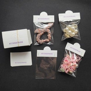 9x6cm English fold hair rope pendant packaging material hairpin packaging bag diy jewelry accessories hair accessories cardboard