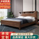 Walnut solid wood bed 1.8 m double 1.5m single bed simple modern master bedroom 2.2 m high Box storage bed