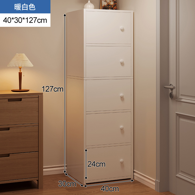 gabinete de almacenamiento de cinco tazas armario de almacenamiento del dormitorio armario estrecho armario vertical armario cajón armario de la sala de estar contra la pared armario de la cama de piso