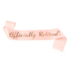 Cross -border new retirement party Office Office Retirde etiquette belt rose gold hot word retirement shoulder strap