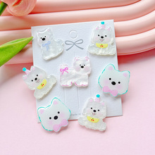 新款小号西高地小狗亚克力配件新款diy手工材料包饰品卡通贴片鞋