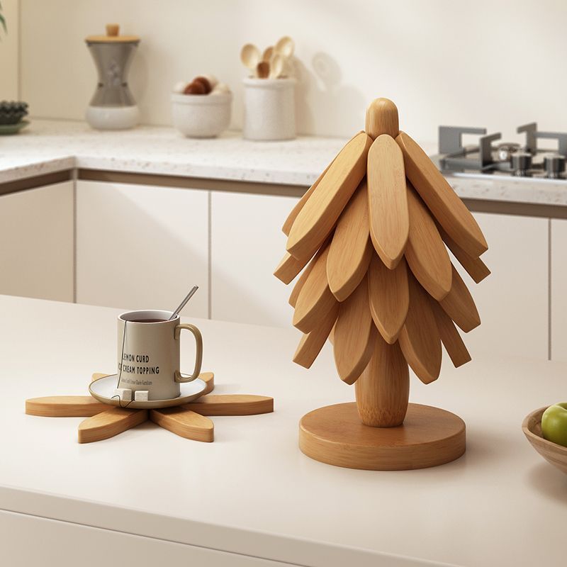 Nuevo árbol de Navidad, un árbol de mesa, almohadilla de aislamiento térmico, mesa de comedor creativa, almohadilla de aislamiento térmico a prueba de quemaduras, taza, cocina, cocina, cocina