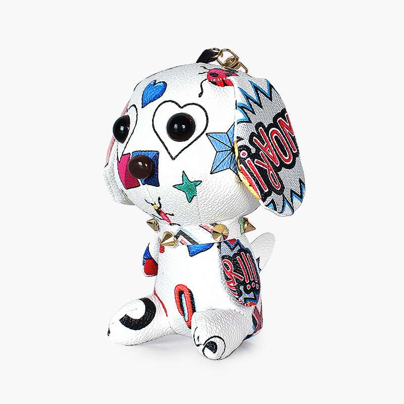 Gafas cachorro coche llavero exquisita Red Femenina perro colgante niños mochila adornos pareja llavero