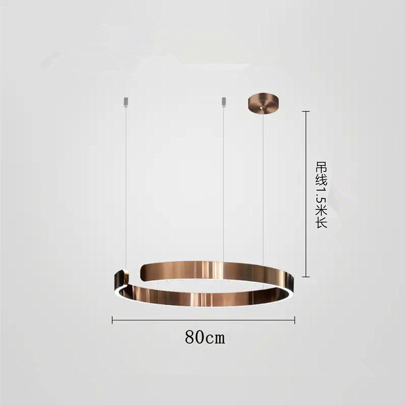 后现代简约圆环C形客厅创意酒店展厅别墅前台咖啡店餐厅卧室吊灯|undefined