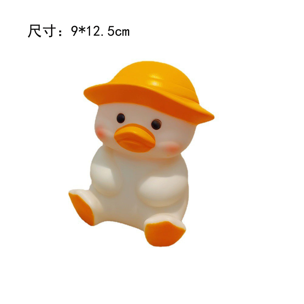 야간 조명 못생긴 사랑스러운 오리 오렌지