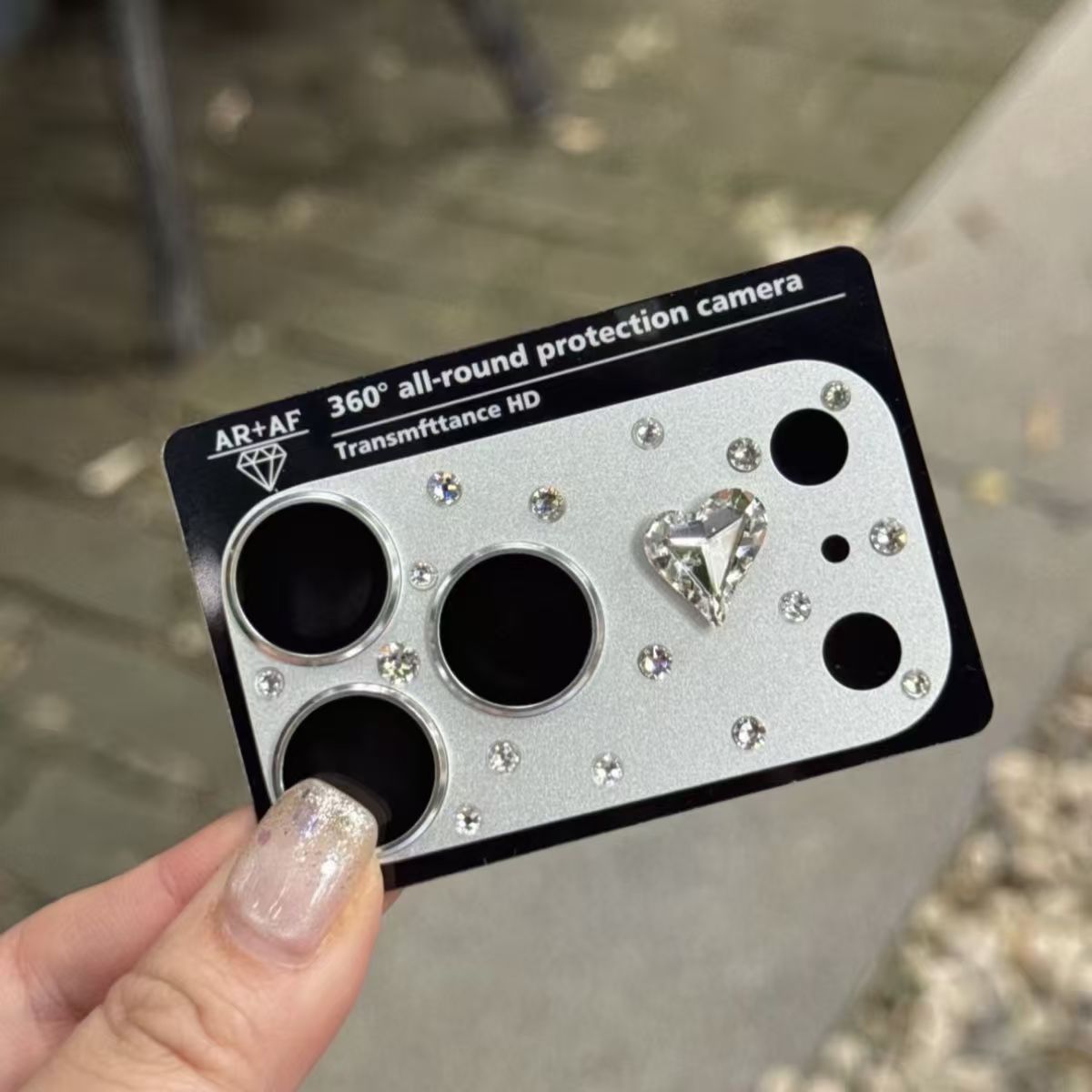 Suitable for Iphone17Promax Lens Film Handmade Color Diamond 17Pro Color Diamond Armor Integrated Lens Protective Film