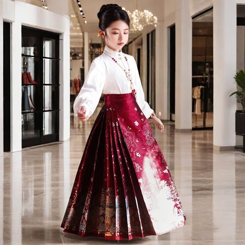 女童马面裙新款汉服儿童中国风古装古风改良套装唐装明制中式春秋|undefined