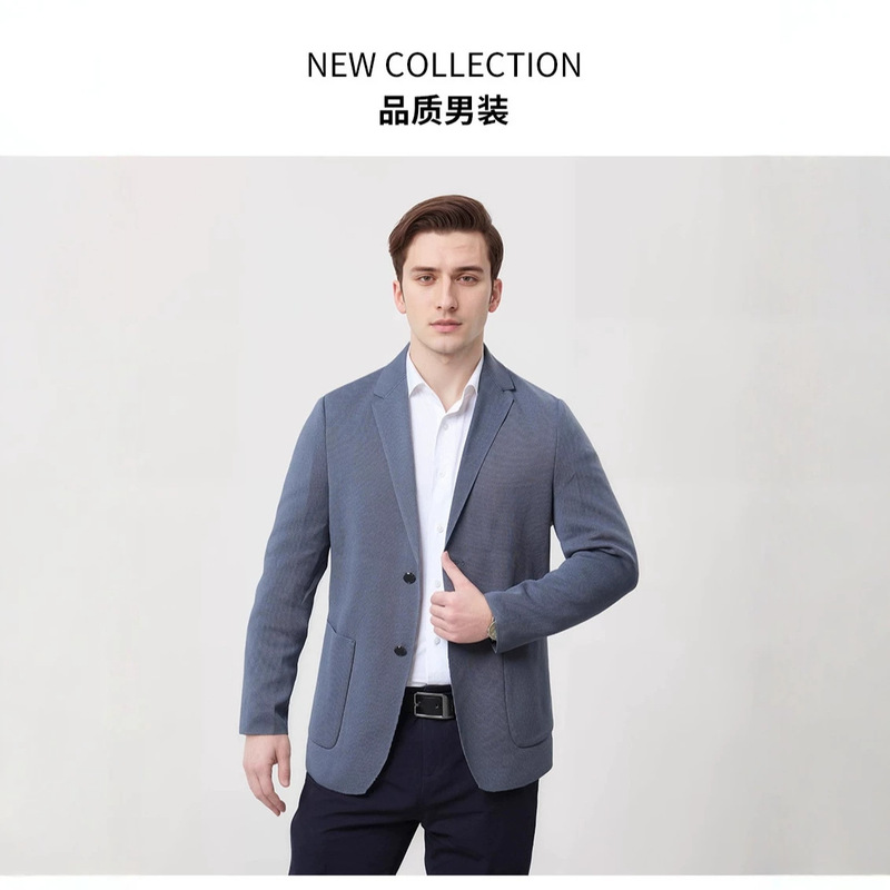 [Brand Last Order] Men's Casual Suit Autumn Men's Easiest for Match Knitted Cardigan Dad Suit Jacket Men's Style