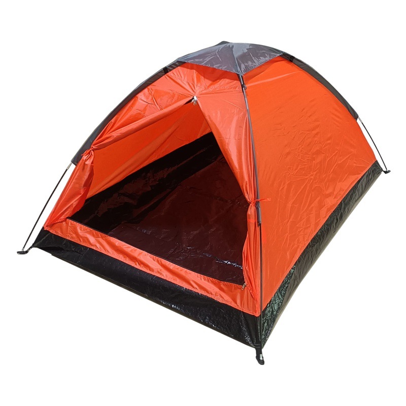 Amazon al aire libre doble adulto tienda de campaña suministros para acampar en la playa tienda portátil de una sola capa para 3-4 personas juego completo