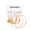 Earrings from pearl, brand metal set, suitable for import, European style