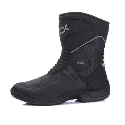 Yakushi/Arcx-L60627 Motorcycle Shoes Men's High-Top Leather Rider Shoes Racing Boots Waterproof and Breathable (Motorcycle Safety Supplies) - black-39
