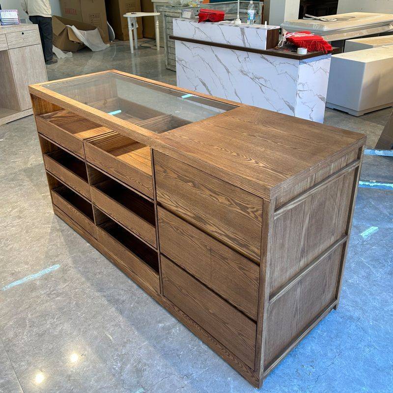 服装店中岛桌展示台边柜收纳柜烤漆装饰柜摆件展台陈列展示桌批发