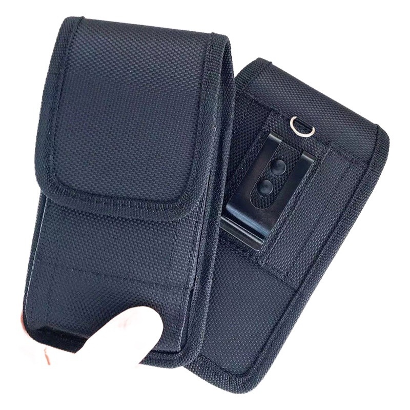 Men's Hanging Waist Leather Case Nylon Wear Belt Mobile Phone Case 5.0 Inch 5.5 Inch 6.5 Inch Oxford Cloth Waist Bag