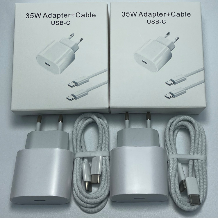 Cross-Border Pd35W European Standard Charger Suitable for Apple 15 Charger 16 Fast Charging Charging Head 35W British Standard Charger Cross-Border Pd35W European Standard Charger Suitable for Apple 15 Charger 16 Fast Charging Charging Head 35W British Standard Charger