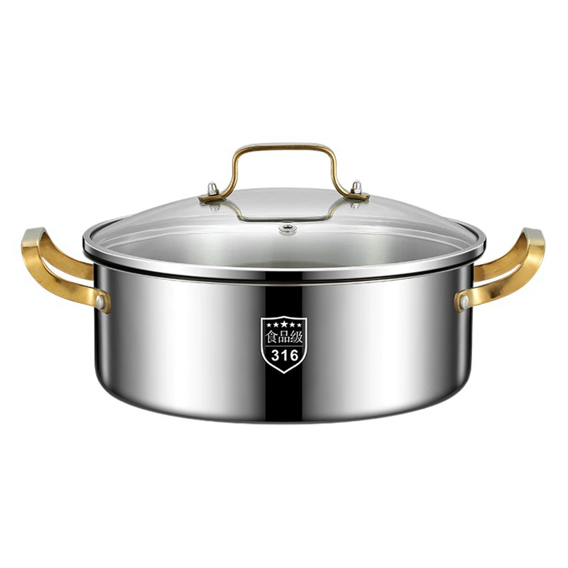 Гордый 316L из нержавеющей стали очень толстый композитный многослойный стальной пропаренный горячий горшок коммерческий большой емкости пищевой электромагнитный пароход