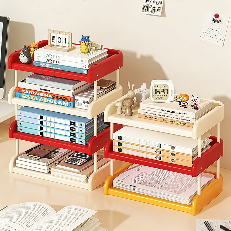 Dopamine Desk Storage Rack Office Folder A4 Paper File Rack Study Desktop Learning Organization Rack