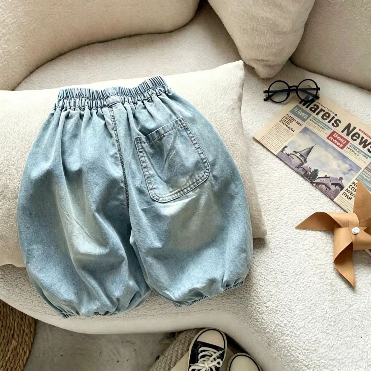 Pantalones para niños de verano delgados nuevos pantalones vaqueros para niños de linternas de pantalones de verano para niños image 2