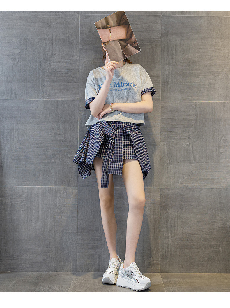 Giày sneaker nữ đế dày phong cách cổ điển phối màu, đan lưới thoáng khí mùa hè — Xám 5068, Vàng 5068, Trắng 5068 chi tiết 23