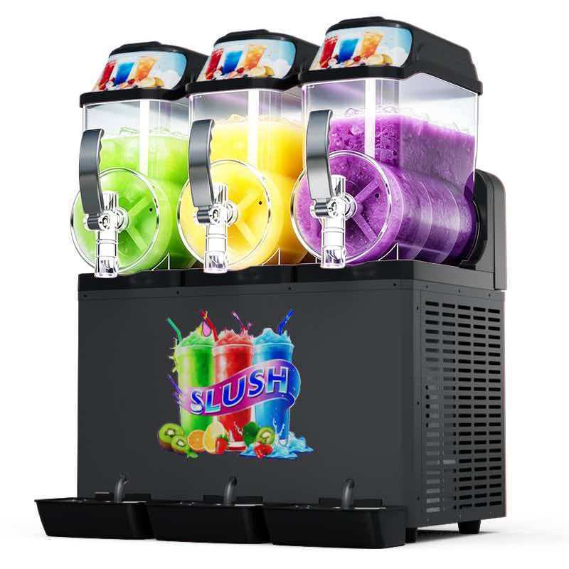 Máquina de Granizados Comercial de un Cilindro, Dos Cilindros, Tres Cilindros, Máquina para Derretir Nieve, Máquina de Smoothies, Máquina de Jugos, Máquina de Bebidas Frías, Máquina de Granizados