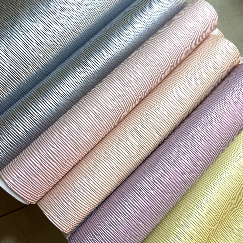 大牙签纹PU皮革仿棉绒底1.0mm箱包手袋鞋材工艺品装饰软包面料