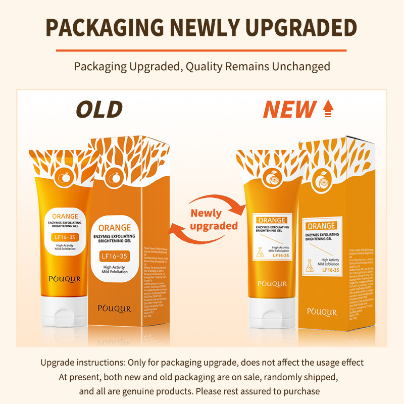 Cross-Border Orange Enzyme Exfoliating Gel Cleans Facial Dead Skin and Body Rub Mud Facial Cleanser Export