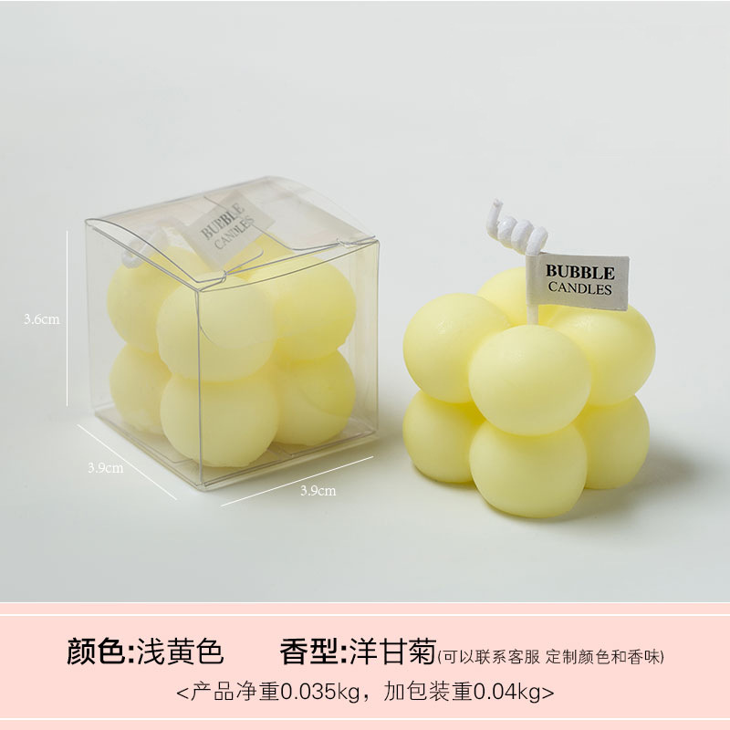 Cubo de Rubik Velas de aromaterapia de alto nivel Regalo de cumpleaños Estilo hecho a mano Fragancia linda Velas pequeñas Regalo de mano