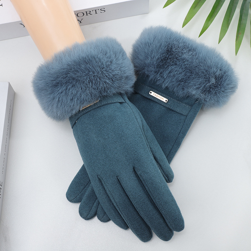 Invierno nuevo estilo de moda de color sólido guantes de calentamiento grueso para montar al aire libre guantes de conducción a prueba de frío