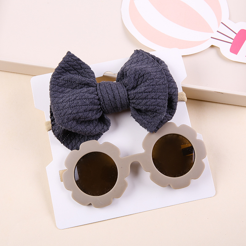 2 Piece Set Quantity Daily Occasion Simple Style Bow Knot Plastic Cloth Hair Band 2 Piece Set