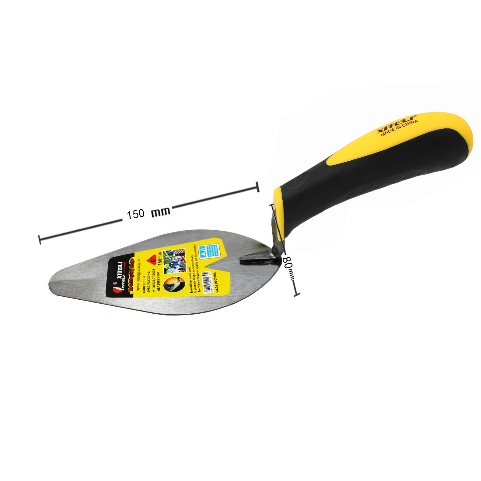 Herramientas directas de fábrica melocotón cuchillo de colocación de ladrillo al por mayor soporte de paleta cuchillo de azulejo de cabeza redonda puntiaguda ovalada