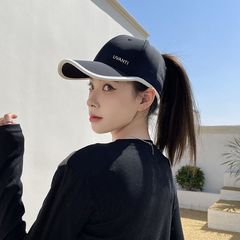 高馬尾野球帽女性夏速乾日焼け止めネット赤空頂紫外線防止ハンチング帽子太陽帽子