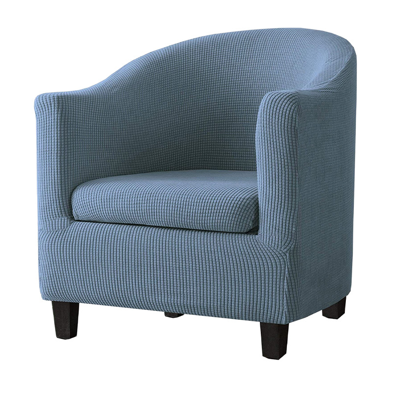 Funda de sofá elástica de una sola pieza con diseño de grano de maíz para cibercafés, hoteles y cafeterías, ajuste elástico para una persona.