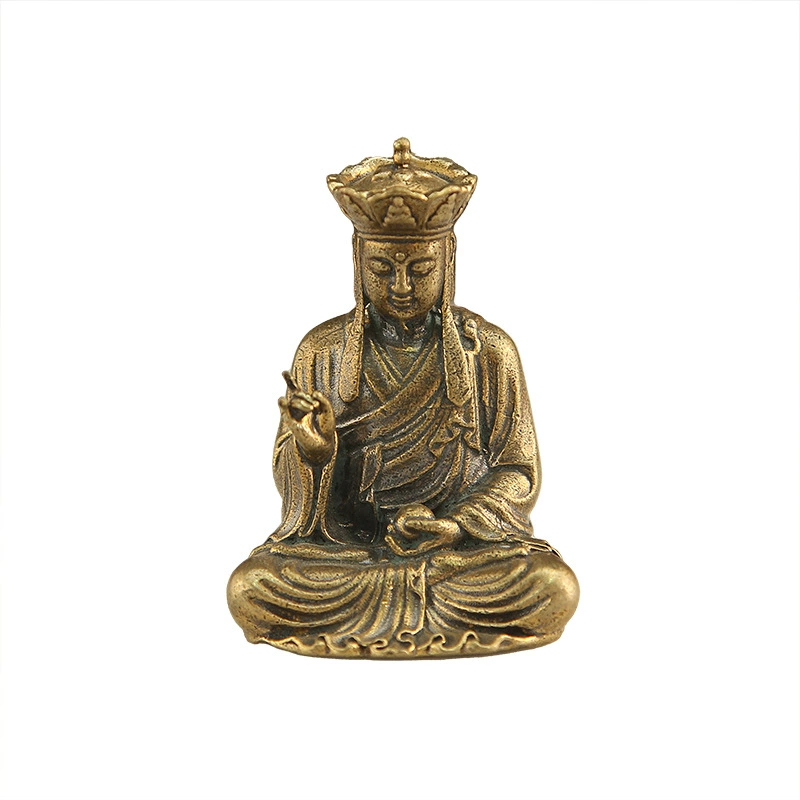 Статуя бодхисаттвы Кsitigarbha из латуни, ретро настольный декор для дома и поклонения