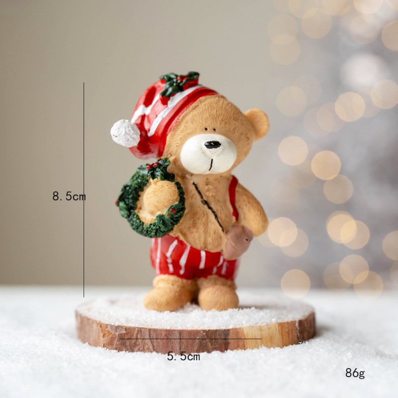クリスマスのデスクトップ装飾装飾クリスマス樹脂ミニクリスマスツリーの小さな家装飾写真道具|undefined