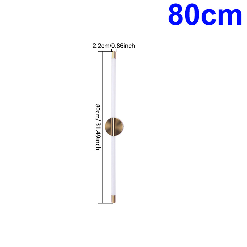lámpara de pared empaquetado acrílico pasillo lujoso oro decoración escalera atmósfera de fondo pared pasillo larga lámpara de pared