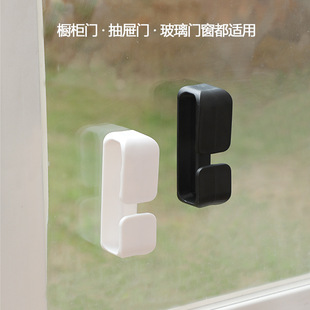 Large Door Handle for Sliding Doors and Windows, No-Drill Kitchen Cabinet Door Drawer Glass Adhesive Handle Hook