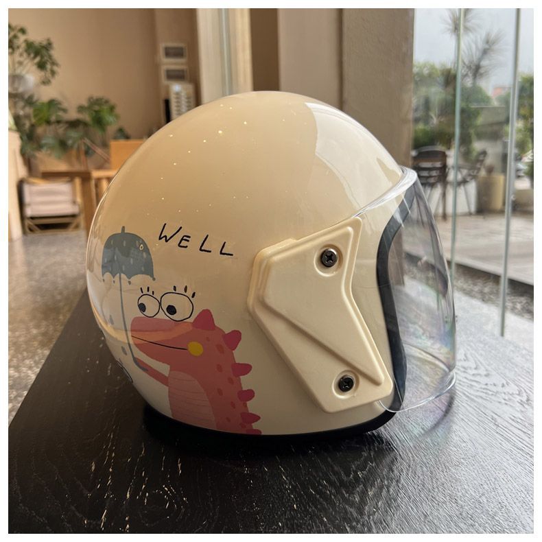 Winter 3C Certified Electric Motorcycle Helmet Cute Scooter Safety Warm